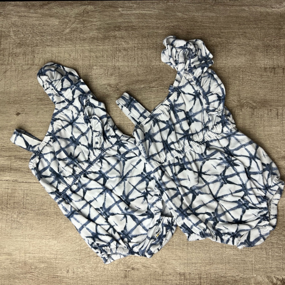 Jessica Simpson Baby Girl Tie-Dye Rompers 3-6 Months